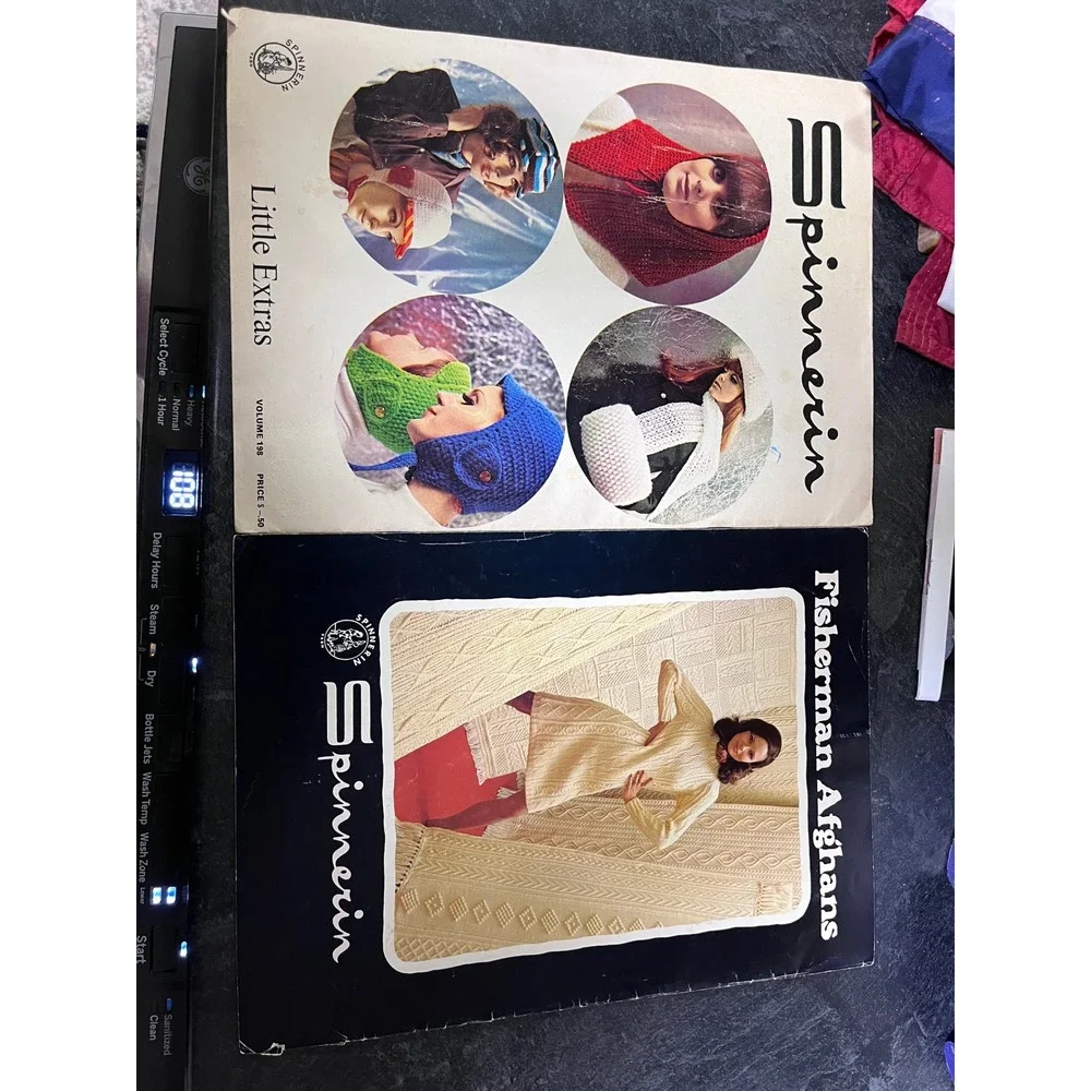 Vintage Spinnerin Pattern Booklets Little ExtrasVol 198 Fisherman AfghansVol 222